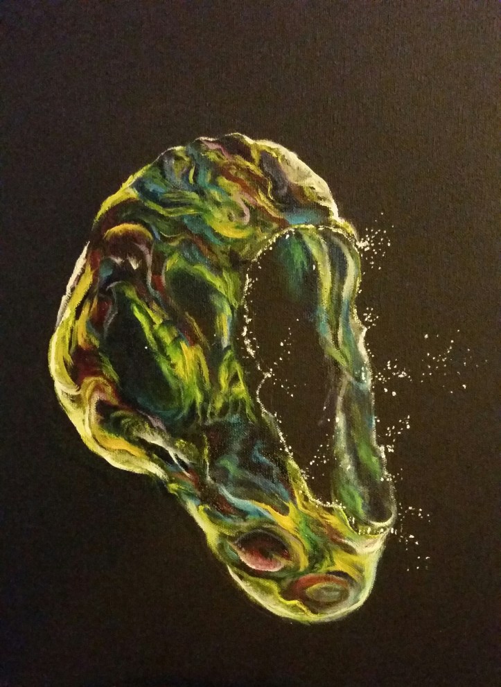Thought Bubble I Oil on canvas By Cat Jones 