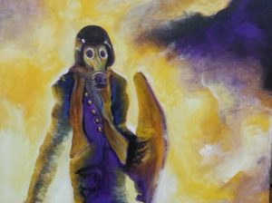 "Street Fight" Oil on canvas By Cat Jones 