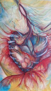 "Heart torn" 24 x 36 Oil on canvasBy Cat Jones 
