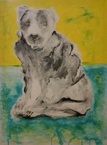 My Dog Stigma Oil and acrylic on canvas By Cat Jones 