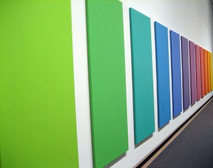 Entire walls of far too many spaces are taken up by Kelly with this... theme. 
