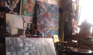 Yeh, it was a little cramped for 3 dogs and a human to be living there. This was my studio under the Serpentine, Le eStudio de Box. 