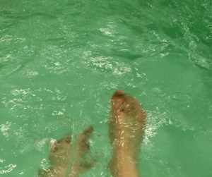 My feet are in the water of the womb. Hotel Jacuzzi, on the Road to Damascus. 